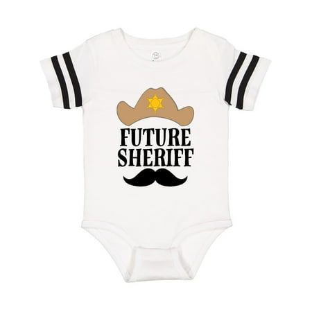 

Inktastic Future Sheriff Western Hat Mustache Gift Baby Boy Bodysuit