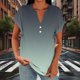 thumbnail image 4 of Xuyuer Vintage Style Raglan Sleeve Button Top - Women's Fashion Casual Printed V-Neck Loose Sleeve Blouse for Weekend Outings, Retro Inspired Spring Summer Fashion & Boho Chic Wardrobe Staple, 4 of 6