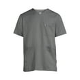 thumbnail image 5 of ClimateRight by Cuddl Duds Men's Woven Twill V-Neck Scrub Top, 5 of 5
