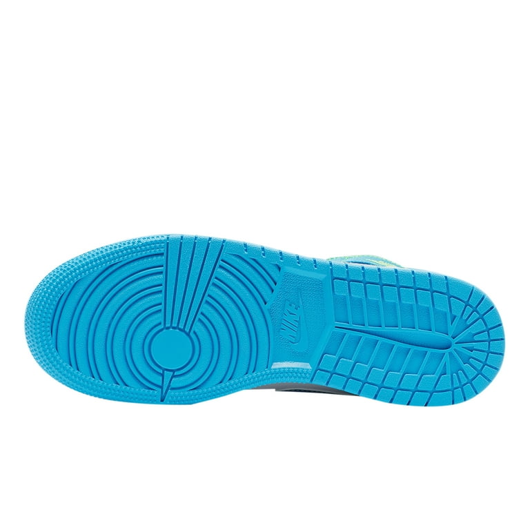 Big Kid's Jordan 1 Mid SE Sprite Blue Dk Powder Blue/Racer Blue (DA8010  400) - 4 - Walmart.com