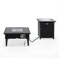 thumbnail image 4 of LeisureMod Walbrooke Modern Square Fire Pit Table and Tank Holder with Powder Coated Aluminum Slats Design for Patio and Backyard Garden (Black), 4 of 20