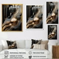 thumbnail image 4 of Designart "Gold And Black Marble Mirage I" Abstract Marble Wall Art Living Room, 4 of 5
