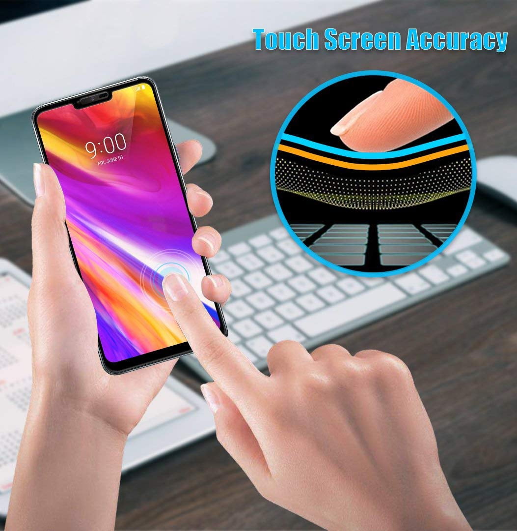 G710 Crack Saver for LG G7 ThinQ Phone G7 Plus LG G7 ThinQ Tempered Glass 2X Nakedcellphone 9H Hard Clear Screen Protector Guard G7+ Twin Pack
