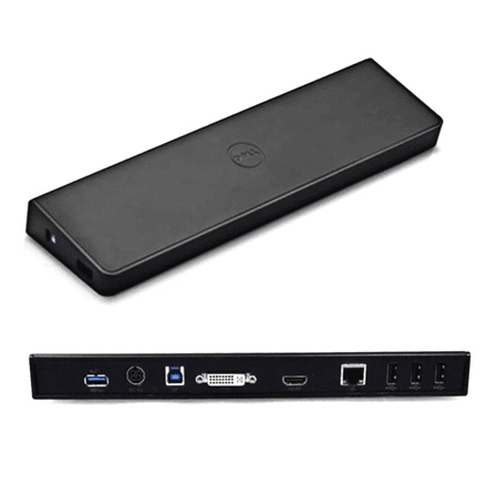 Dell D3000 SuperSpeed Docking Station - USB 3.0, HDMI, DVI, DisplayPort (MN: YWDN0)