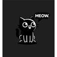 thumbnail image 4 of Black Chibi Cat Youth Black Crew Neck Short Sleeve Tee-Medium, 4 of 4
