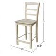 thumbnail image 3 of Home Square Furniture 24" Counter Stool in Unfinished - Set of 3, 3 of 9