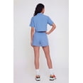 thumbnail image 3 of Women's Nylon Varsity Stripe Drawstring Waist Shorts, 3 of 3