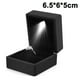 thumbnail image 1 of Caja de anillo con luz LED, caja de regalo para anillo de pendiente, anillo de boda, exhibición de joyería, organizador de embalaje, soporte de almacenamiento para compromiso, regalo de boda Adepaton 2035273-2, 1 of 9