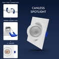 thumbnail image 4 of LUXRITE 4 In. Square Floating Gimbal LED Recessed Light, 360 Rotation & 90 Tilt, 5CCT, 10W, 1000LM Dimmable ETL 4 Pack, 4 of 7