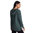 thumbnail image 3 of RBX Active Women's V-Neck French Terry Hoodie Tunic Sweatshirt, 3 of 5