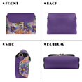 thumbnail image 2 of SCRAWLGOD Daisy Floral Print Pink Violet Small Crossbody Bags for Women Trendy, PU Leather Womens Cell Phone Purse Crossbody Handbag Purse with Detachable Chain, 2 of 7