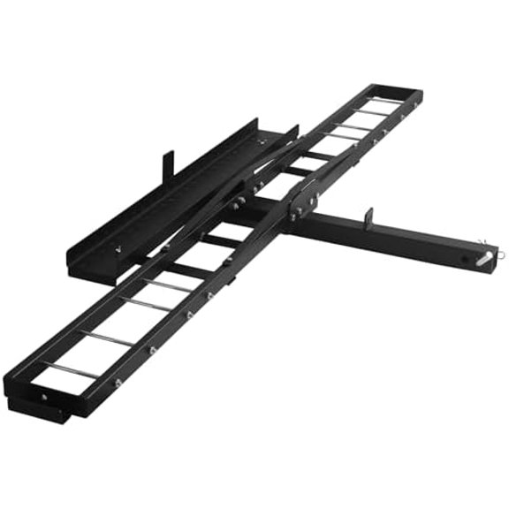 Motorcycle Bike Rack Hitch Mount with Ramp Foldable Bike Carrier 600 Lbs. Capacity for Cars SUV Truck Trailer and RV$$Sport & Recreation Other