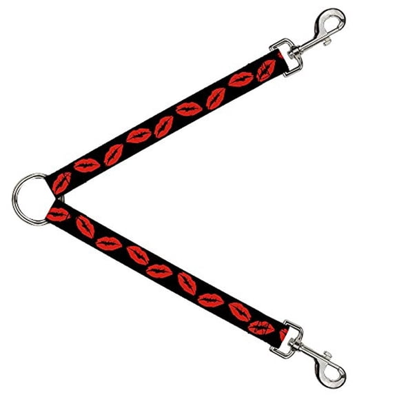 Buckle-Down Leash Splitter - Kisses - 1" Wide - 30" Length