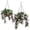 C002- Purple, variant on Hanging Baskets for Plants Outdoor, Outdoor Artificial Hanging Flowers, Uv Resistant, Spring Garden Decor, White Floral Accents, Porch Display, 2 Pc