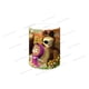 thumbnail image 3 of Fondo de niña Masha y el oso rosa con decoración redonda, fondo para fiesta de cumpleaños de niña Sakura con pedestal y cubierta de anillo, pancarta elástica, 3 of 5