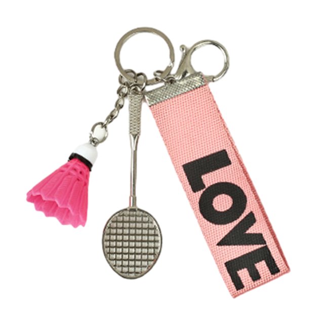 Mini Badminton Keychain Badminton Racket Backpack Accessory Sports Keyring Gifts for Badminton Lover Players