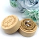 thumbnail image 2 of leyfeng Caja redonda de madera para anillos de bodas de haya con letra How About Forever On The Surface, 2 of 8