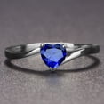 thumbnail image 6 of Women's Fashion Simple Red Sapphire Heart-shaped Ring, 6 of 6