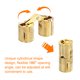 thumbnail image 4 of Uxcell 6Pack 12mm Bisagras de Barril de Latón Invisibles Ocultas para Muebles, Dorado, 4 of 5