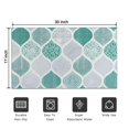 thumbnail image 5 of Green and White Geometric Quatrefoil Pattern Door Rugs,Washable Non Slip Door Mats Indoor,Decorative Door Mats,Entry Mat Indoor for Entrance,Bedroom,Kitchen,Bathroom,17"x30", 5 of 6