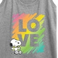 thumbnail image 3 of Peanuts - Rainbow Love Scribble - Women's Racerback Tank Top, 3 of 6