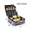 thumbnail image 3 of FORMRS Travel Makeup Bag Large Capacity Train Case Cosmetic Organizer with Adjustable Dividers, Blue Window, 3 of 8