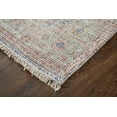 thumbnail image 3 of Feizy Caldwell Transitional Distressed, Ivory/Blue/Red, 2' x 3' Accent Rug Handmade Sheen Bohemian & Eclectic Medallion Design Carpet for Living Dining Bed Room, 3 of 10