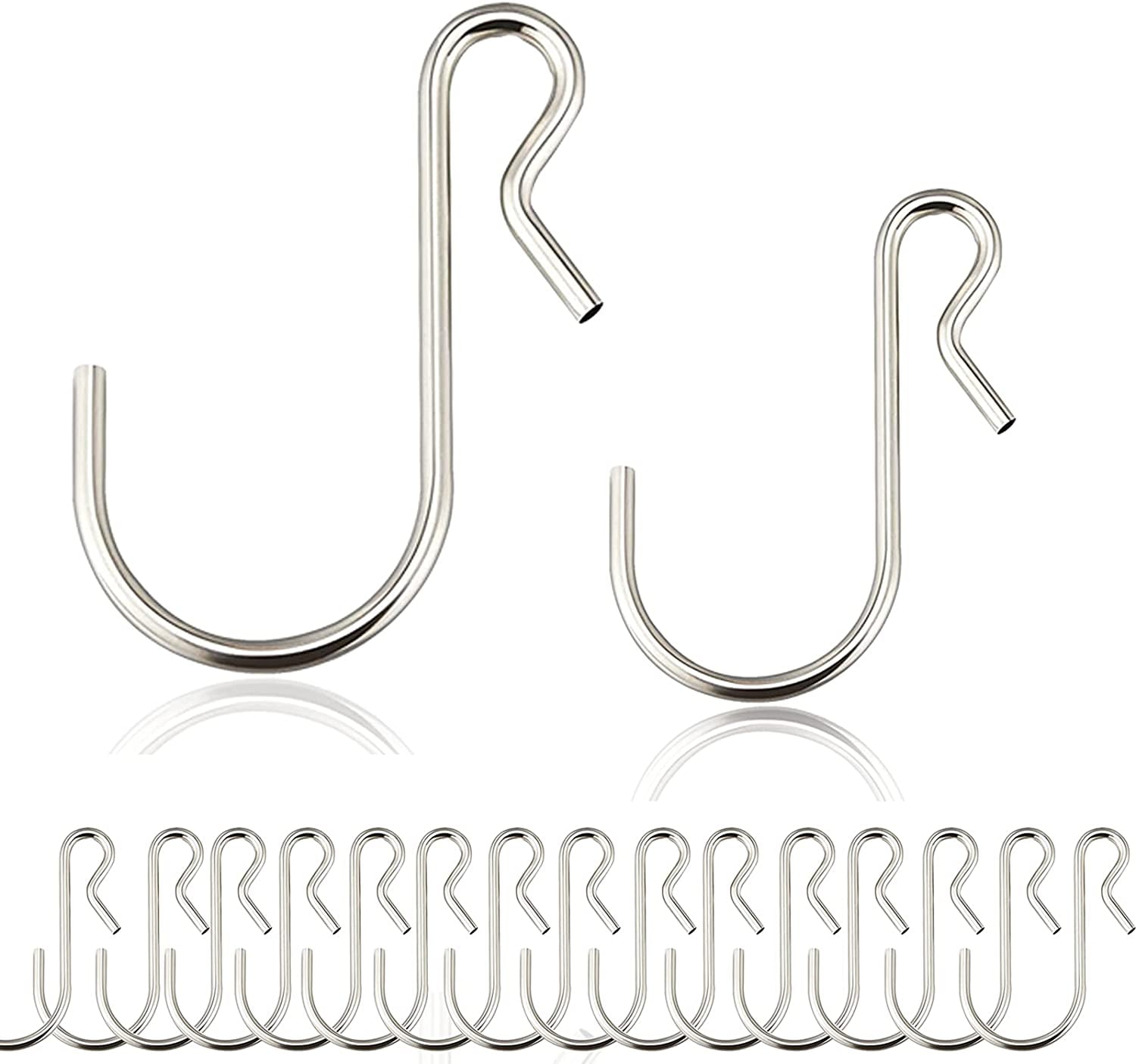 70 Pack S Shaped Metal Hooks Stainless S Hooks Clip Hangers Heavy Duty