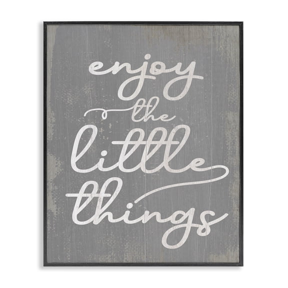 Stupell Industries Traditional Enjoy The Little Things Black Framed Giclee Art, 11 x 14, by Lil' Rue