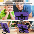 thumbnail image 2 of Case for iPad Air 5th/4th Generation 10.9 inch 2022/2020 Case with Shoulder Strap, Shockproof Handle Kickstand, Purple, 2 of 7