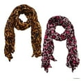 thumbnail image 3 of Peach Couture Trendy Women's Leopard Animal Print Crinkle Scarf wrap, 3 of 5