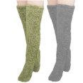 thumbnail image 2 of Lilgiuy Over Knee Slipper Socks for Women Girls High Plush Slipper Stockings Fuzzy Long Leg Warmers Winter Home Fluffy Sleeping Socks, 2 of 3