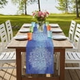 thumbnail image 4 of Table Runners 70 Inches Long Dress Scarves, Boho Flowers Farmhouse Coffee/Dining/Kitchen Table Decor, Holiday Table Runner, Blue Floral Bohemian Vintage Country 13x70 Inch, 4 of 9