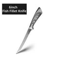 thumbnail image 4 of Stainless Steel Fishing Knife,6inch Damascus Laser Boning Knife Professional Kitchen Fillet Knife for Fish, 4 of 9