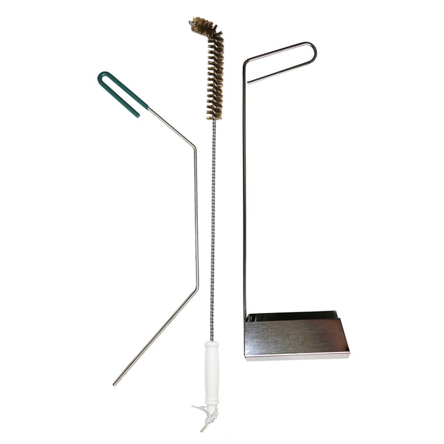 FryOilSaver Co, Outils de Nettoyage de Friteuse Ensemble de 3 Pcs, Tige de Nettoyage de Friteuse, Brosse de Nettoyage de Friteuse à Poils Haute Température, Ramasse-Miettes de Friteuse, Résistant à la Chaleur