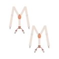 thumbnail image 1 of Buyless Fashion Lot de 2 Bretelles Ajustables pour Enfants - Sangles Élastiques de 26 Pouces 1 Pouces - Dos en Cuir en Forme de Y - 5151-2, 1 of 7