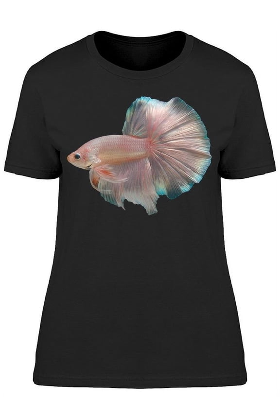 Rose Halfmoon Beautiful Betta T-Shirt Women -Image by Shutterstock, Female Medium