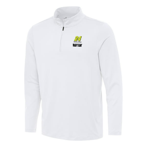 Men's Antigua White William Byron Reprocess Quarter-Zip Top