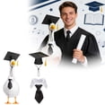thumbnail image 5 of Forestwhale 6.3 In Porch Goose Graduation Costume Bachelor Hat with Tassel & Bow Tie Set for 23 Inch Goose Statue Yard Decor, 5 of 8