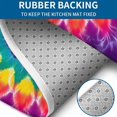 thumbnail image 4 of Rainbow Tie Dye Radial Pattern Bathroom Rugs Sets 3 Piece,Toilet Cover Set,Absorbent Non Slip Bathroom Mats Sets with U-Shaped Contour Rug Toilet Rug Set, 4 of 5
