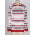 thumbnail image 2 of ShiShine Women's Striped Long Sleeved Shirt Round Neck Basic Striped T-Shirt Pullover, 2 of 6
