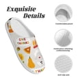 thumbnail image 5 of Rateoe Thanksgiving Print Women's Men's Cotton Knit Slippers Lightweight Memory Foam Indoor House Shoes with Anti-Skid Sole-46/47, 5 of 7