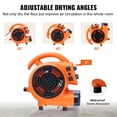 thumbnail image 4 of VEVOR Floor Blower, 1/4 HP, 1000 CFM Air Mover for Drying and Cooling, Portable Carpet Dryer Fan with 4 Blowing Angles and Time Function, for Janitorial, Home, Commercial, Industrail Use, ETL Listed, 4 of 9