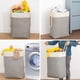 thumbnail image 3 of Cesta de lavandería grande, bolsa de lavandería plegable con mango de cuerda para lavandería de dormitorio, baño 41 X 31 x 50 cm beige + gris Shuxiu Wang 9024719152899, 3 of 5