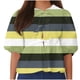 thumbnail image 2 of Fiudx Camisas de Mujer Top de Camiseta con Cuello Redondo y Manga Farol Plisada con Lazo para Mujer, 2 of 5