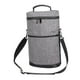 thumbnail image 2 of Bolsa térmica para almuerzo, bolsa térmica aislada, bolsa de hombro multifuncional, bolsa de mano, fiambrera para playa, almuerzo, parque, excursiones gris, 2 of 8
