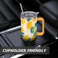 thumbnail image 7 of 40 oz Tumbler Lemon with Handle Vacuum Insulated Travel Coffee Mug SpillProof Travel Cups Car Cup Holder Friendly for Hot and Cold Drinks, 7 of 7