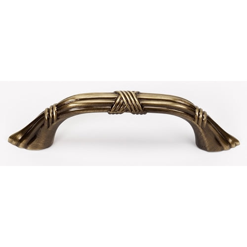 Alno A881-3-PA Ribbon and Reed 3" Cabinet Pull Polished Antique