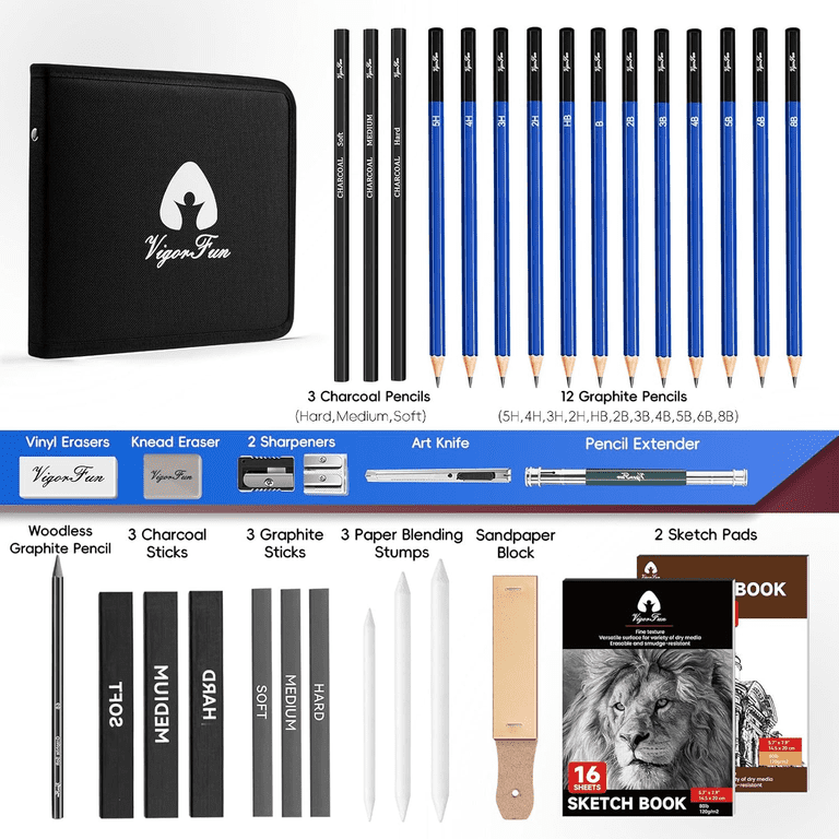 Vigorfun 35 Piece Sketching & Drawing Art Kit photo 5