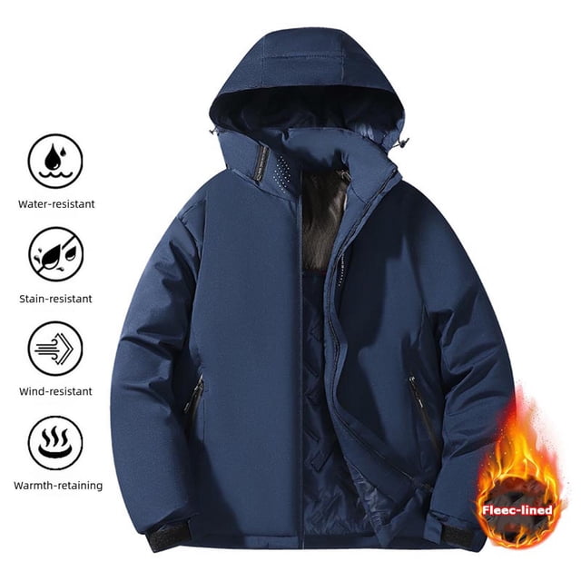 Ceisia Men's Outdoor Sports Pants Hooded Short Sleeve Winter Loose Fit with Zipper Gift with Pockets
